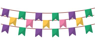 İzole parti flaması vektör tasarımı