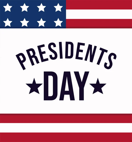 Drapeau des Etats-Unis heureux président conception vectorielle jour — Image vectorielle