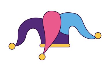 İzole edilmiş Mardi Gras şapka vektör tasarımı