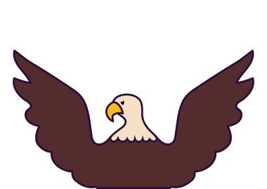 İzole edilmiş kartal vektör tasarımı