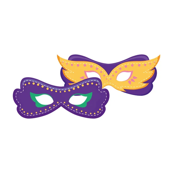 Izolowane Mardi gras maski wektor projekt — Wektor stockowy