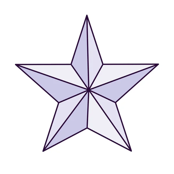 Diseño aislado del vector estrella blanca — Archivo Imágenes Vectoriales