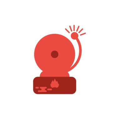 İzole edilmiş kırmızı çan vektör tasarımı