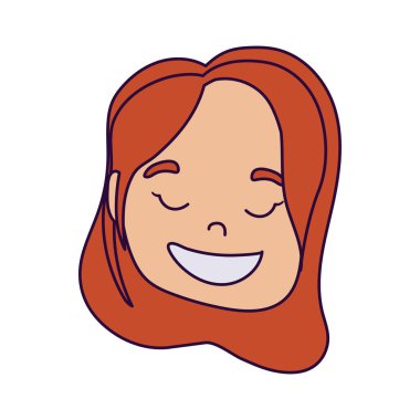 Avatar kadın baş vektör tasarımı