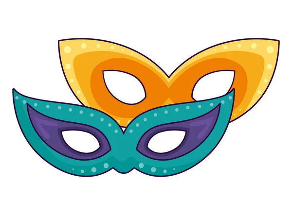 Isolated party masks vector design — Stock Vector