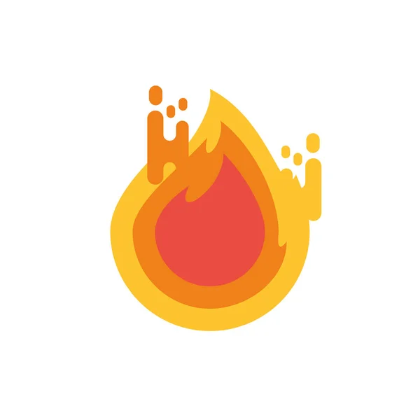 分離された炎のアイコンベクトルデザイン — ストックベクタ