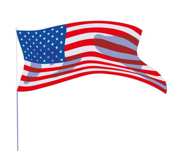 Isolé Etats-Unis drapeau vecteur conception — Image vectorielle