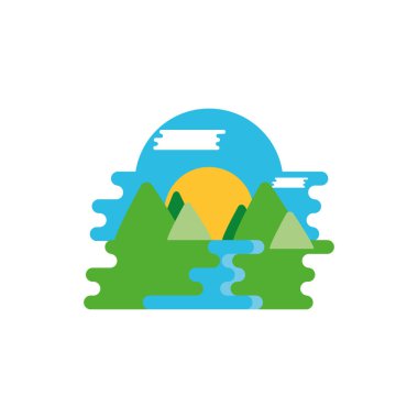 İzole edilmiş Avustralya peyzaj vektör tasarımı