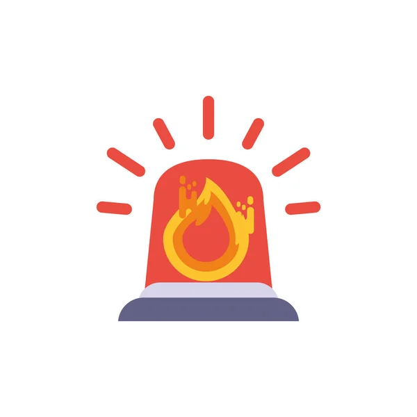 Isolated flame inside alarm vector design — 스톡 벡터