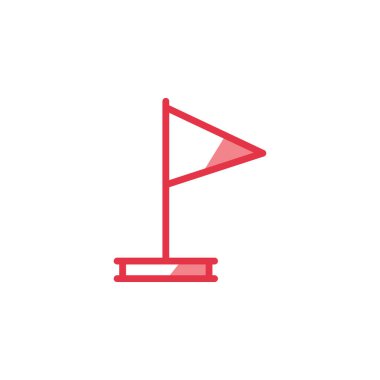 İzole edilmiş yarış bayrağı taşıyıcı tasarımı