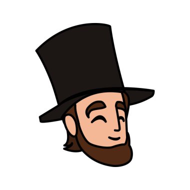 Başkan Abraham Lincoln beyaz arka planda