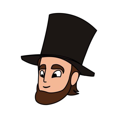 Başkan Abraham Lincoln beyaz arka planda