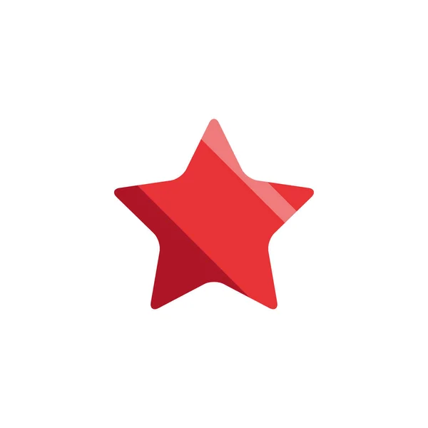 Diseño vectorial de forma de estrella roja aislada — Vector de stock