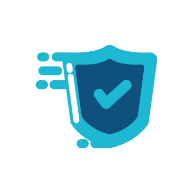 Kalkan vektör tasarımı içinde izole kontrol işareti