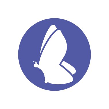 Şirin bir kelebek silueti.