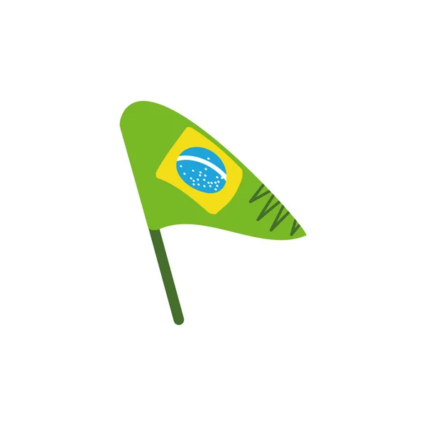 Desenho isolado do vetor de bandeira do brasil — Vetor de Stock