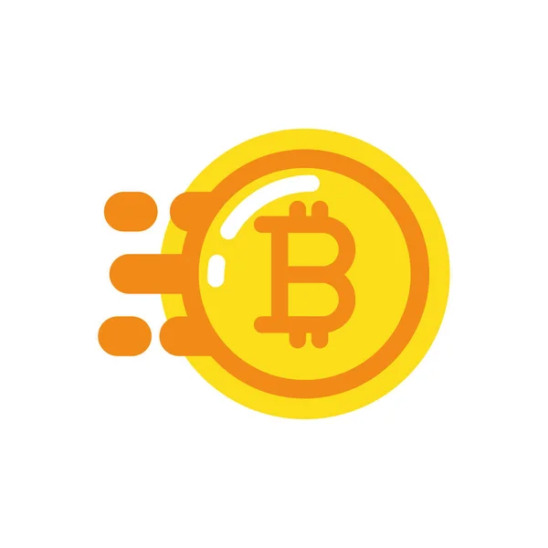 Μεμονωμένη σχεδίαση διανύσματος bitcoin — Διανυσματικό Αρχείο
