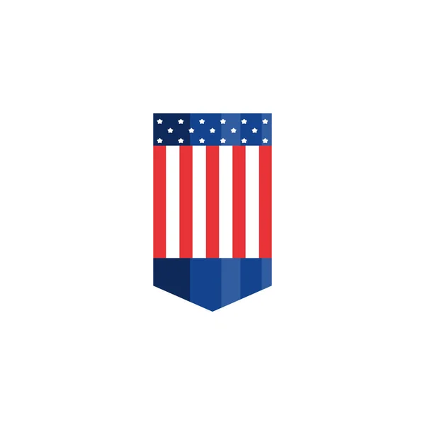 Isoliert USA Flagge Banner Vektor-Design — Stockvektor
