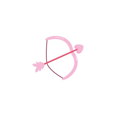 Ayrı kalp oku ve yay vektör tasarımı