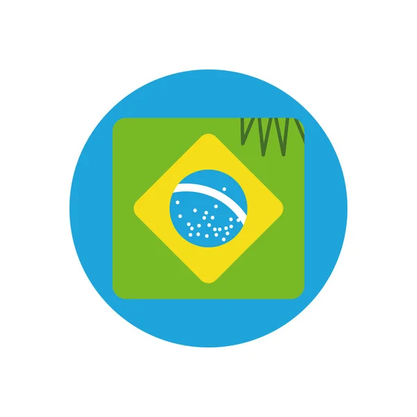 Ізольований бразильський прапор Векторний дизайн — стоковий вектор