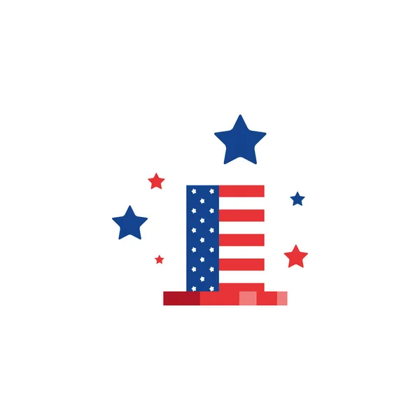 Isolated usa flag hat vector design — 스톡 벡터