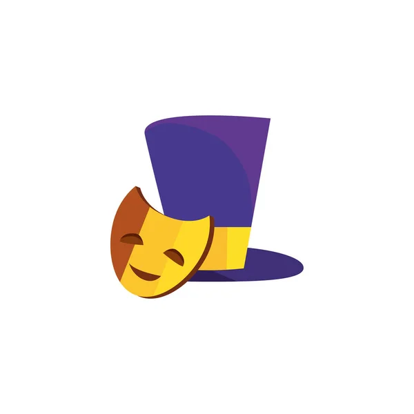Isolated party happy mask and hat vector design — 스톡 벡터