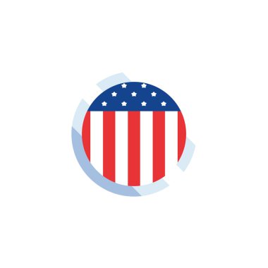 İzole edilmiş ABD bayrağı vektör tasarımı