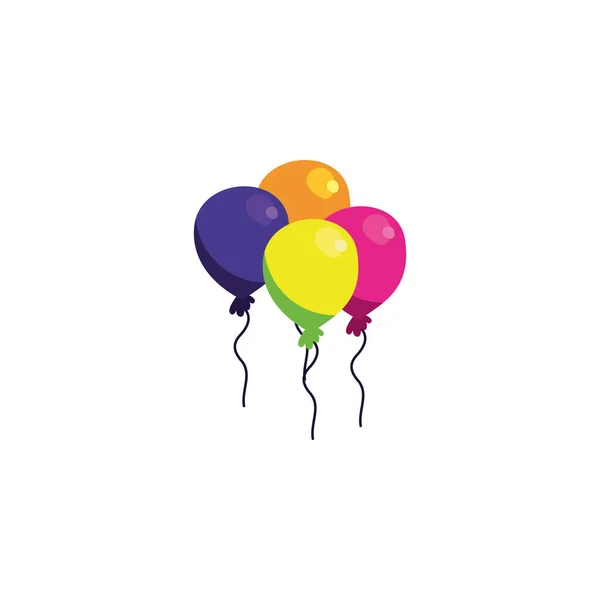 パーティーやお祝いの風船ベクトルデザイン — ストックベクタ