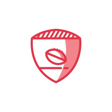 Amerikan futbol topu kalkan vektör tasarımı içinde