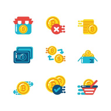 İzole edilmiş kripto para birimi simgesi vektör dizaynı