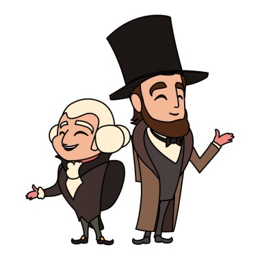 Başkan George Washington ve Abraham Lincoln 'un karikatürü, Başkanlık Günü