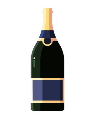 Beyaz arka planda şarap şişesi