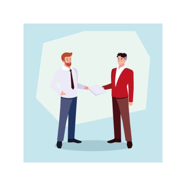 businessmen standing in the office, business professional men