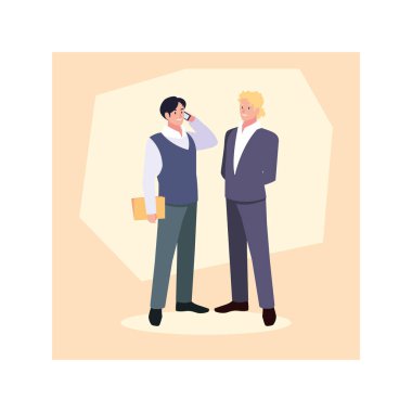 businessmen standing in the office, business professional men