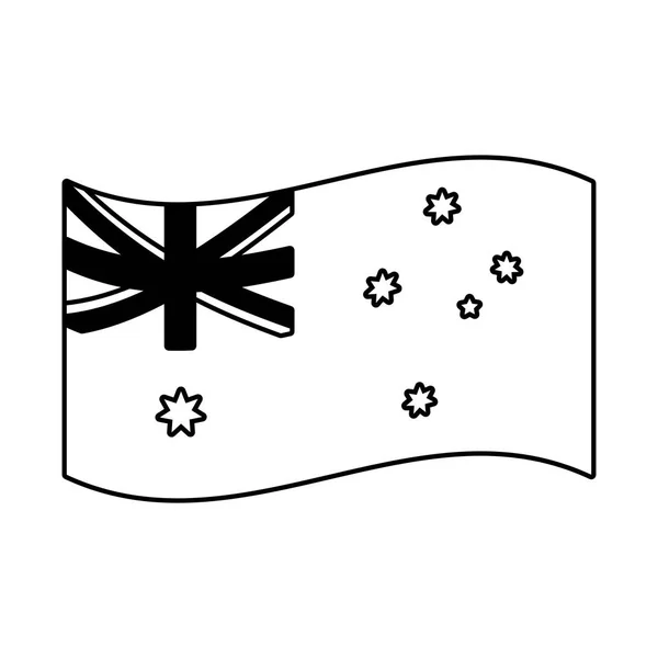 Bandera nacional australia sobre fondo blanco — Archivo Imágenes Vectoriales