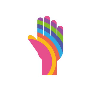 El ile izole işaret, düz biçim simgesi