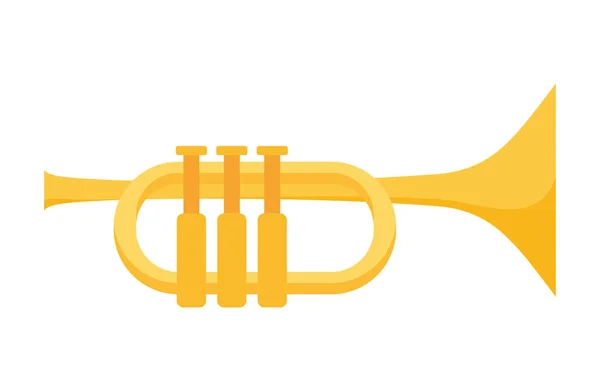 Isolated trumpet instrument vector design — Stock Vector