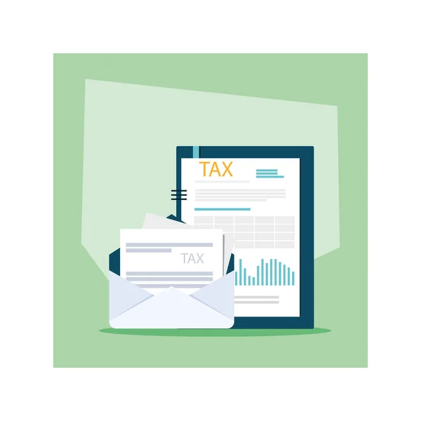 Set of icons of tax day — 스톡 벡터