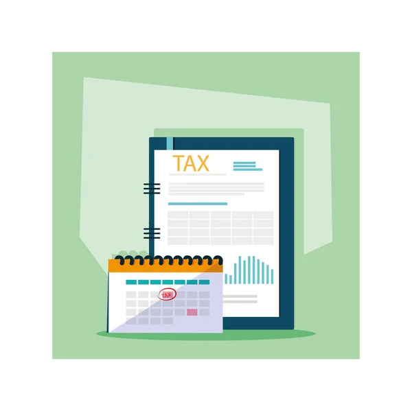 Set of icons of tax day — 스톡 벡터