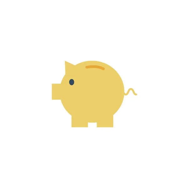 Économies d'argent et porc sur fond blanc — Image vectorielle