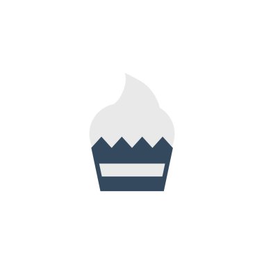 delicious and fresh cupcake on white background