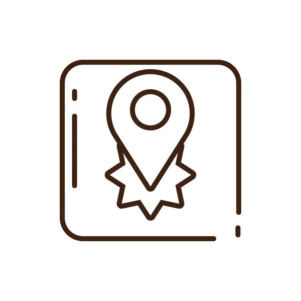 Icono de símbolo de pin de ubicación, estilo de línea — Vector de stock