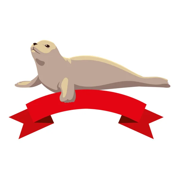 A seal fish on a white background — ストックベクタ