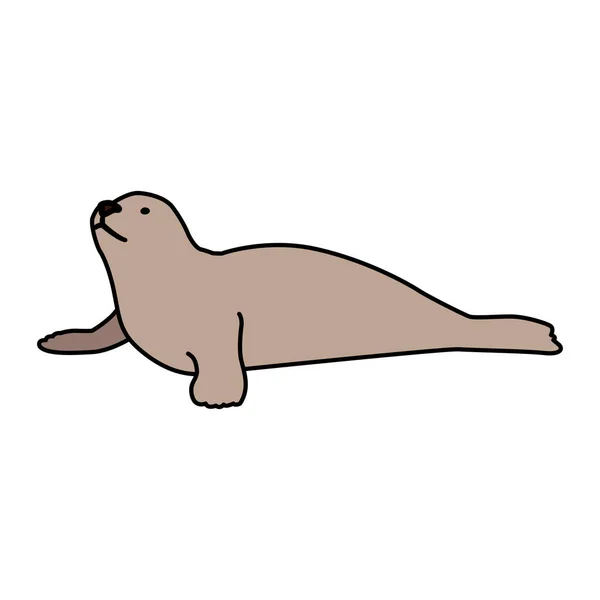 A seal fish on a white background — 스톡 벡터