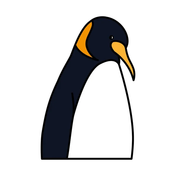 Pinguim imperador em fundo branco — Vetor de Stock