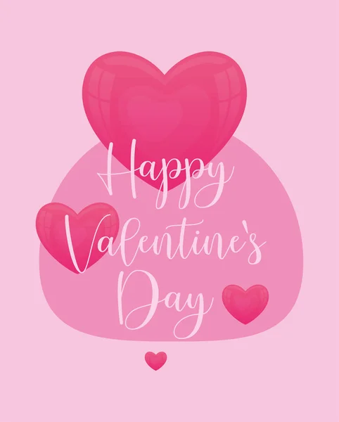 Boldog Valentin nap szív vektor tervezés — Stock Vector