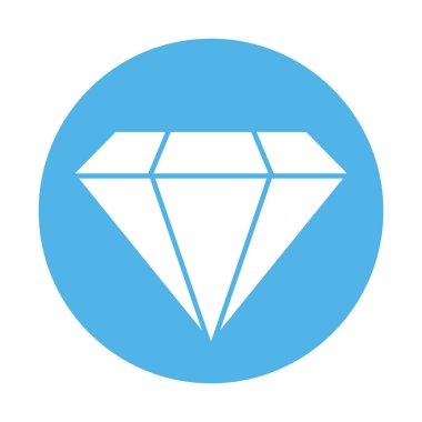 İzole edilmiş elmas simgesi vektör tasarımı