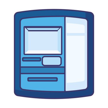 İzole para atm vektör tasarımı