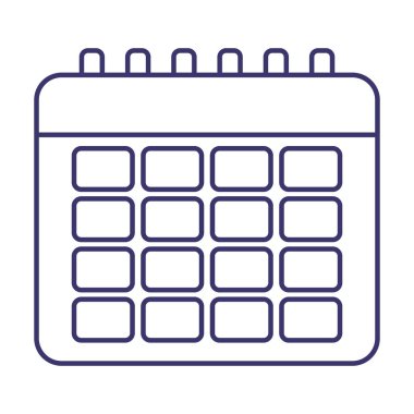 İzole takvim ikon vektör tasarımı