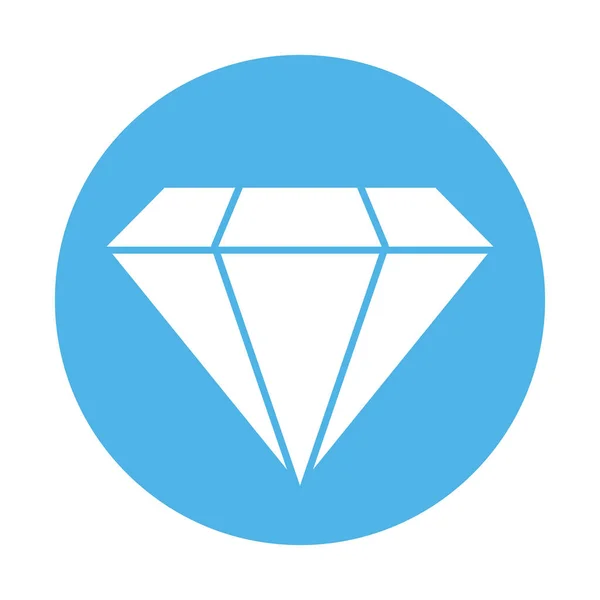 Design de vetor ícone de diamante isolado — Vetor de Stock